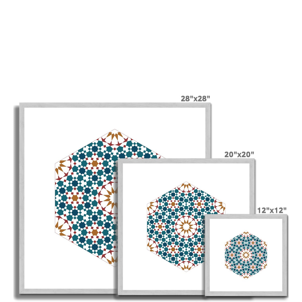 Hexagonal Fractal | Islam Farid Antique Framed & Mounted Print