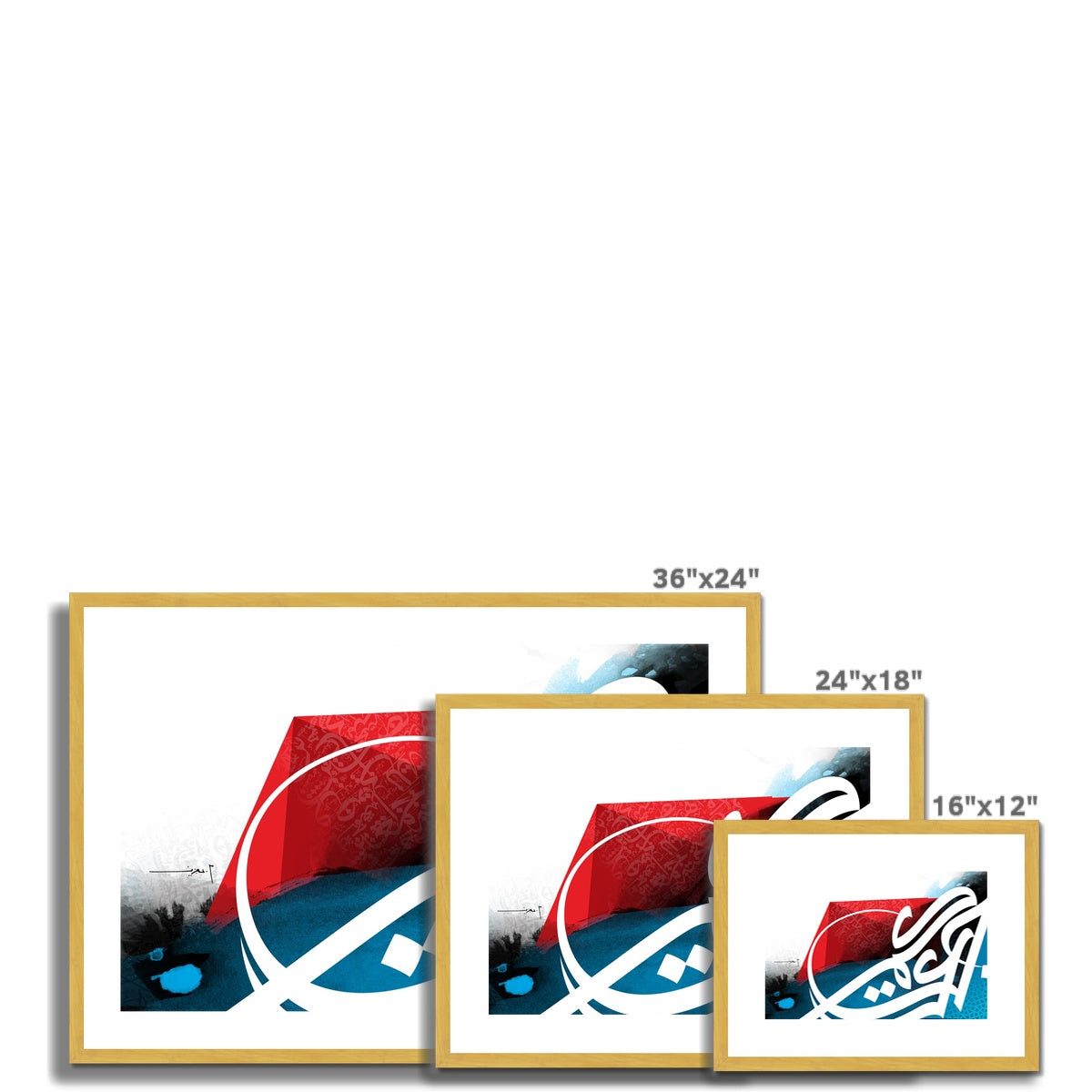 Abstracted Letters | Mohamed Abdel Aziz Antique Framed & Mounted Print