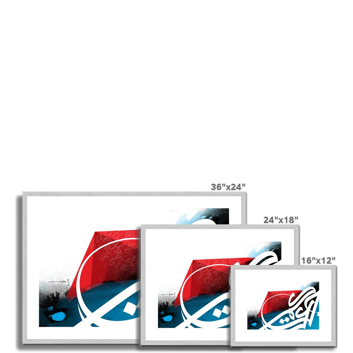 Abstracted Letters | Mohamed Abdel Aziz Antique Framed & Mounted Print