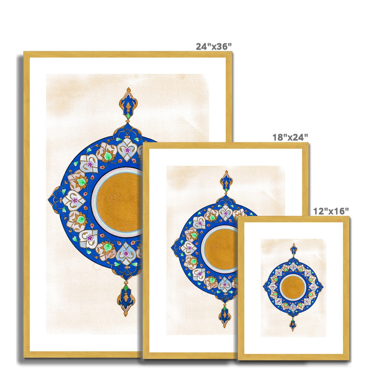 Ultramarine Shamsa | Emily Washington Antique Framed & Mounted Print