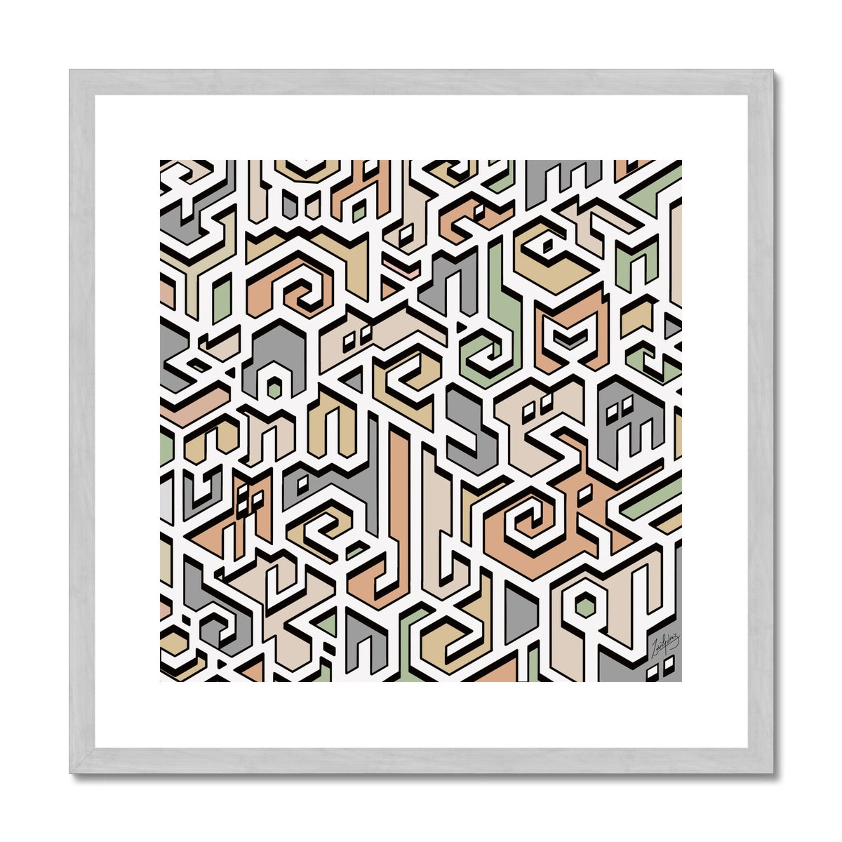 Sayeda | Zahra Gulraiz Antique Framed & Mounted Print