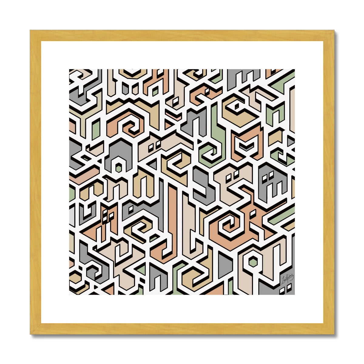 Sayeda | Zahra Gulraiz Antique Framed & Mounted Print