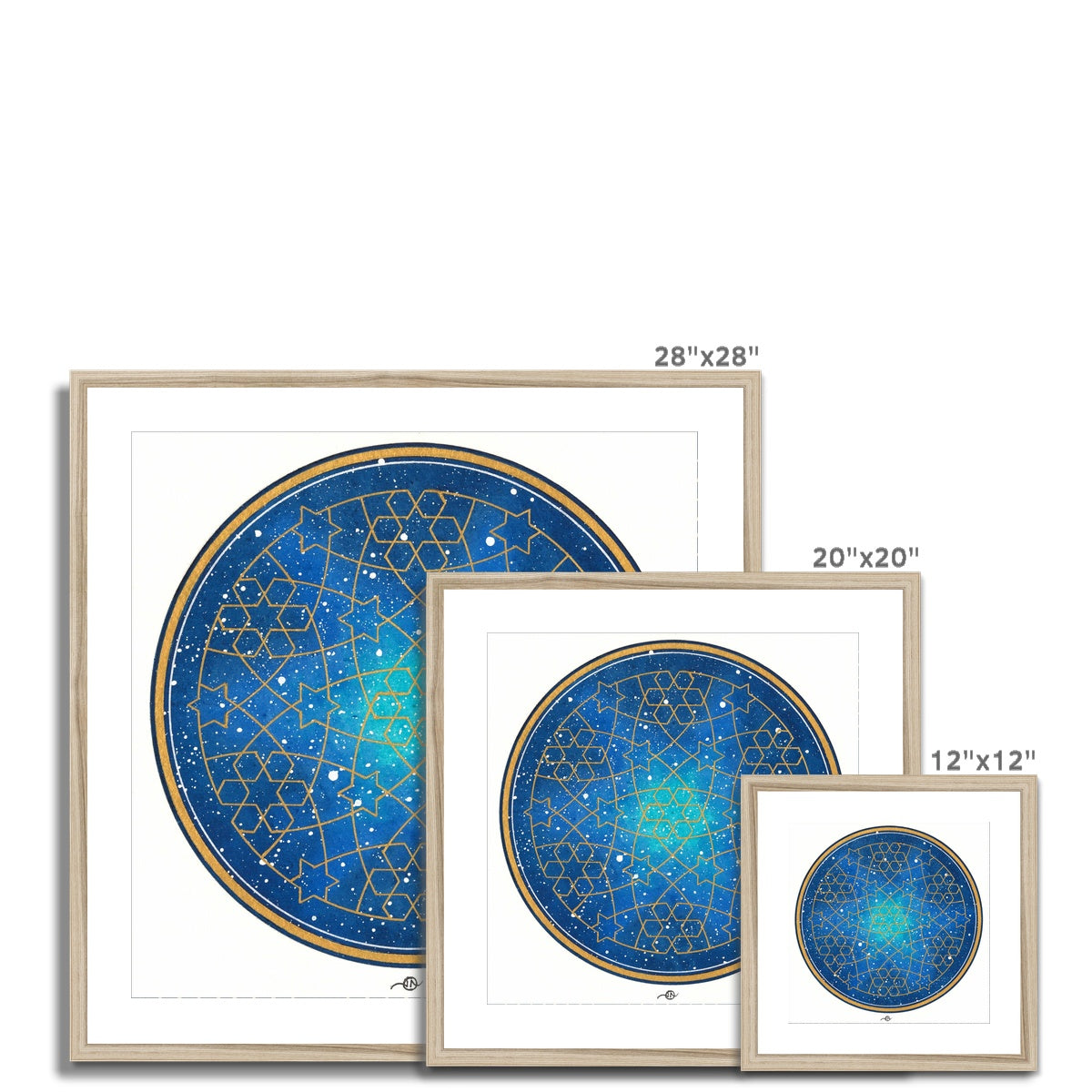 Geometry and the Night Sky Framed Print| Lieve Oudejans