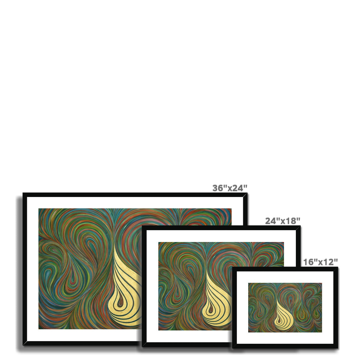 Allah Swirl Framed Print | Siddiqa Juma