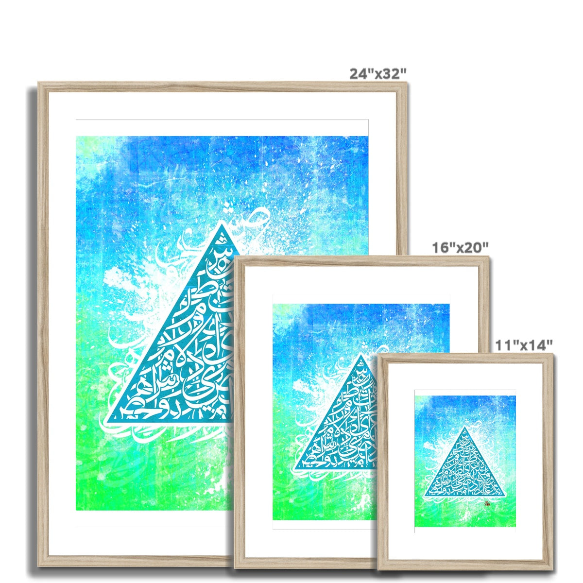 Calligraffiti Triangle Framed Print | Teakster