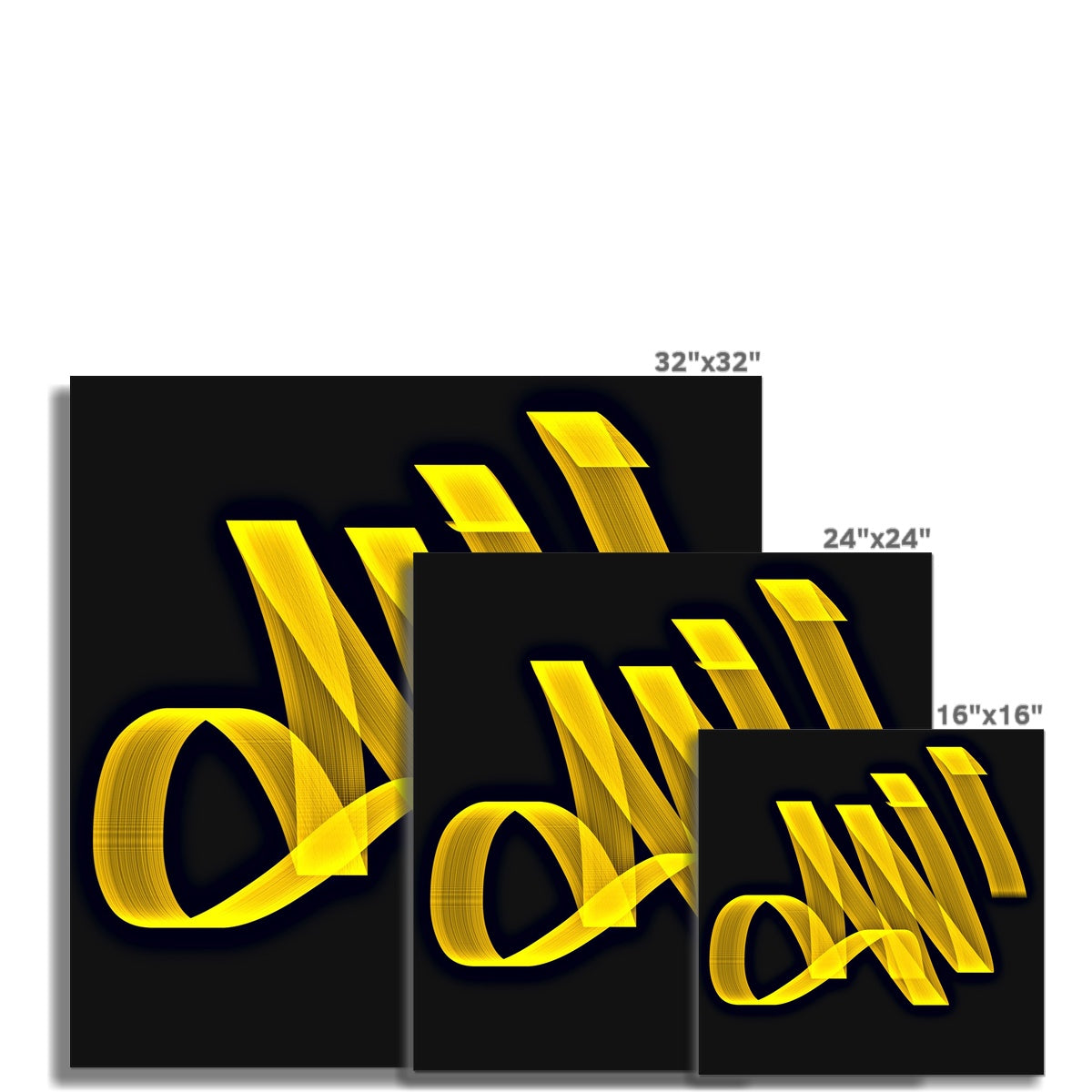 Digital Allah Calligraphy Art Print | Siddiqa Juma