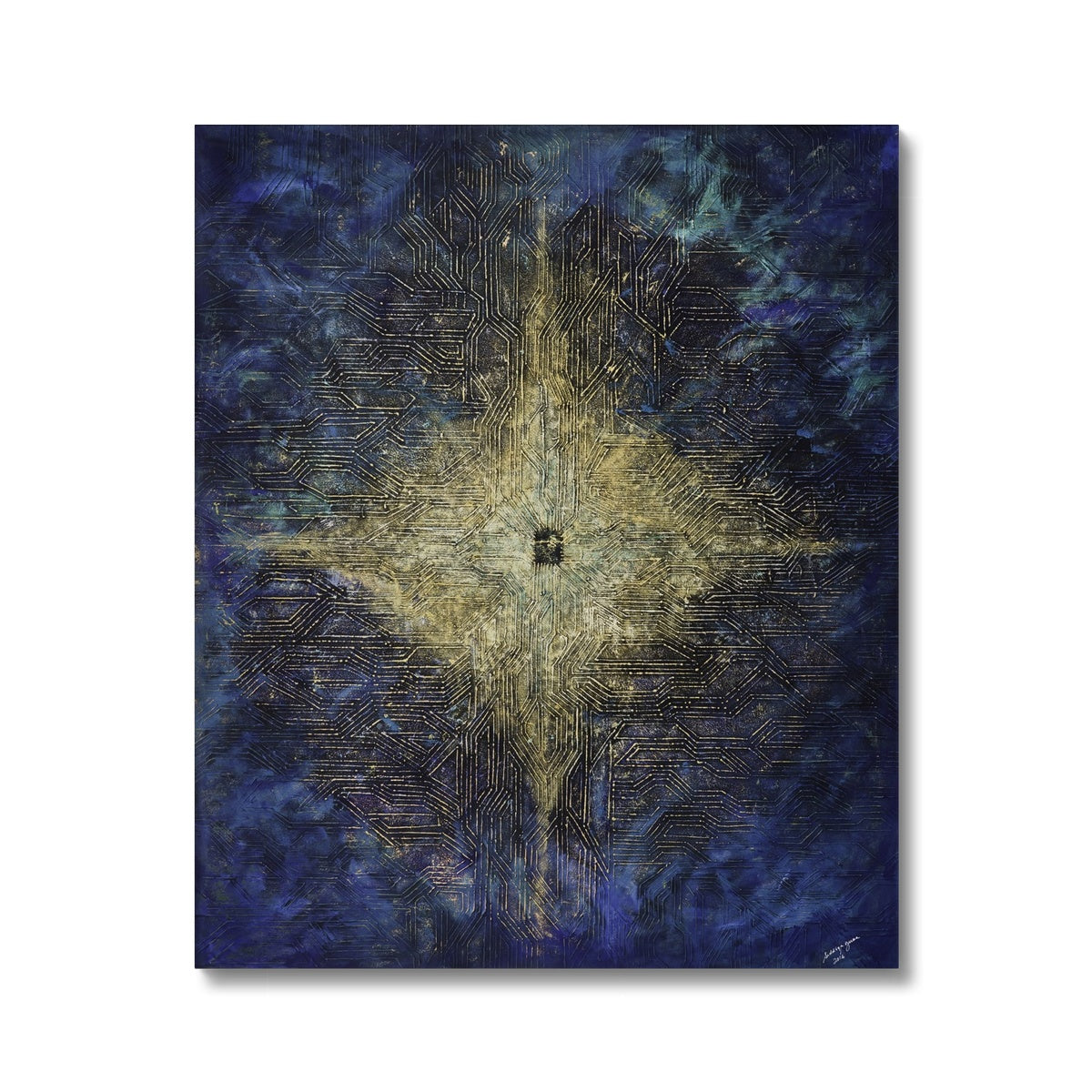 Tawaaf 2.3 Circuit Board Canvas | Siddiqa Juma