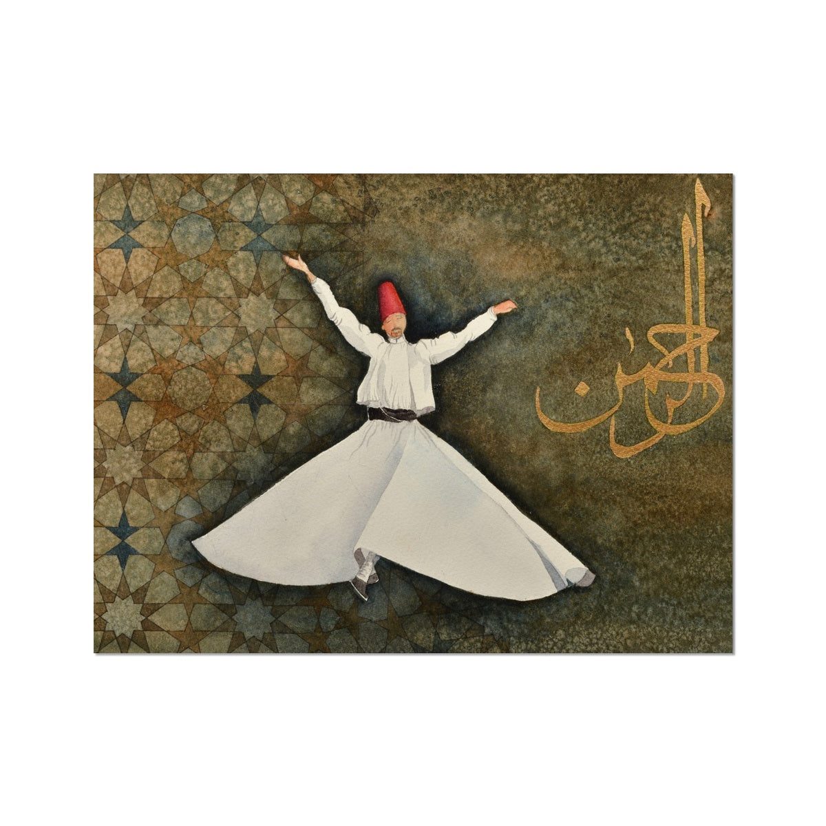 Dervish Geometry Art Print | Fatimah Agha