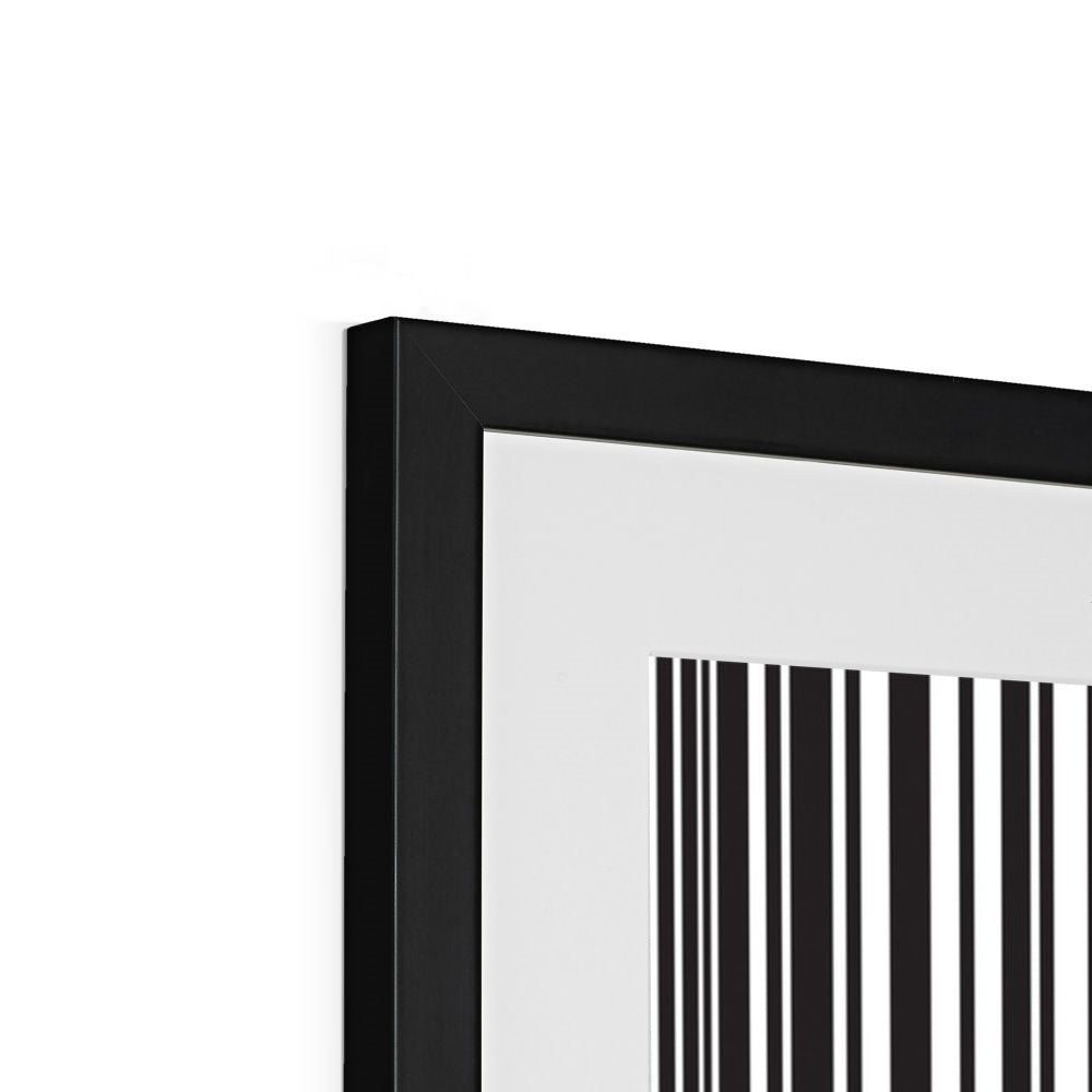 Barcode Framed Print | Siddiqa Juma