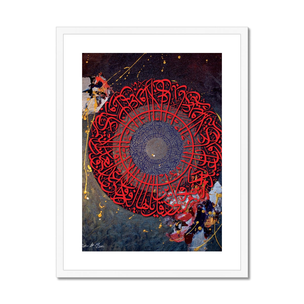 Calligraphy 17 Framed Print | Irfan Mirza