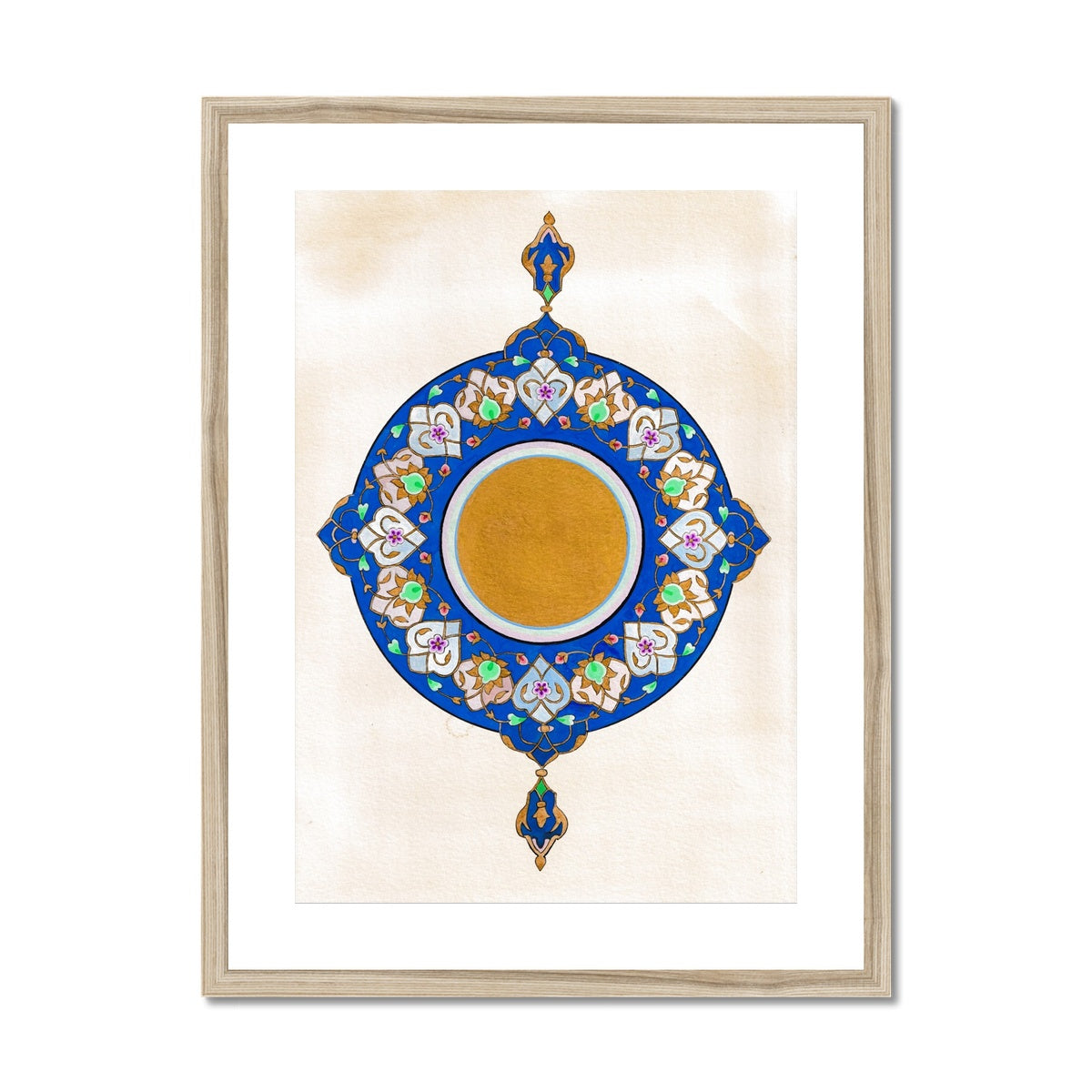 Ultramarine Shamsa Framed Print | Emily Washington