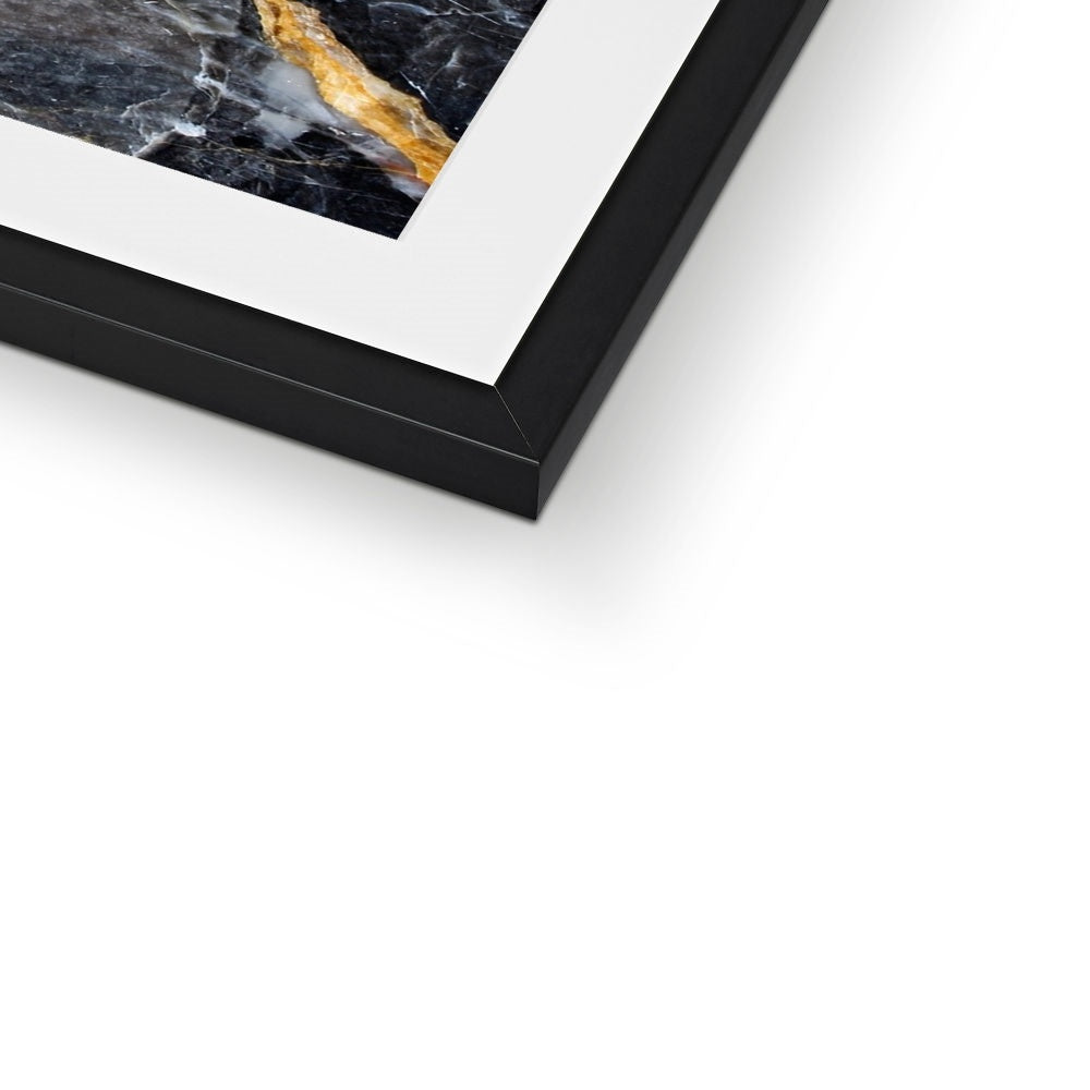 Ayatul Kursi Dark Marble Framed Print | Asheeq Art