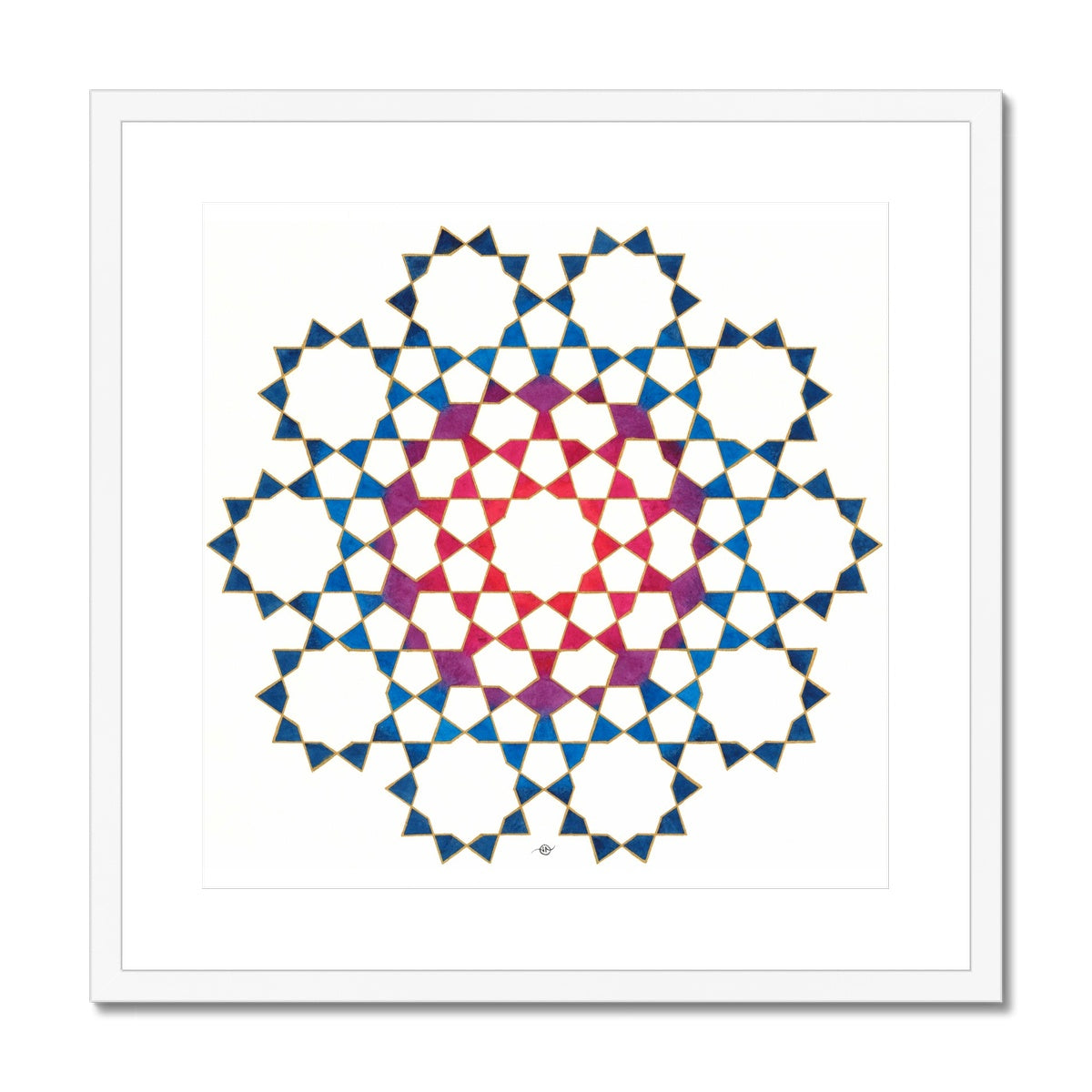 Tenfold from Blue to Red Framed Print | Lieve Oudejans