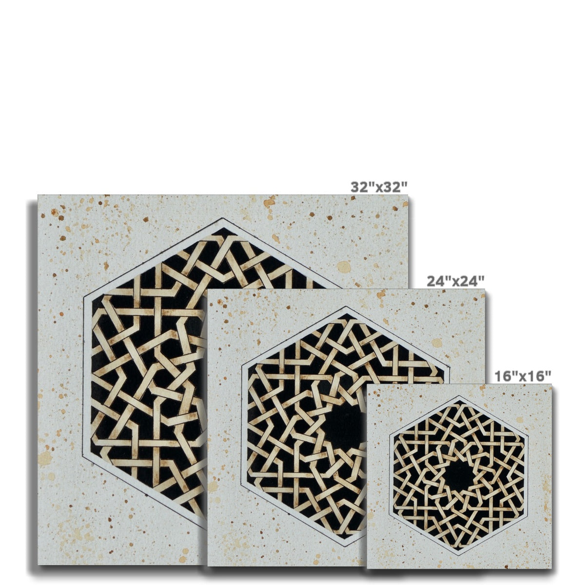 Black Hexagon Canvas | Marido Coulon