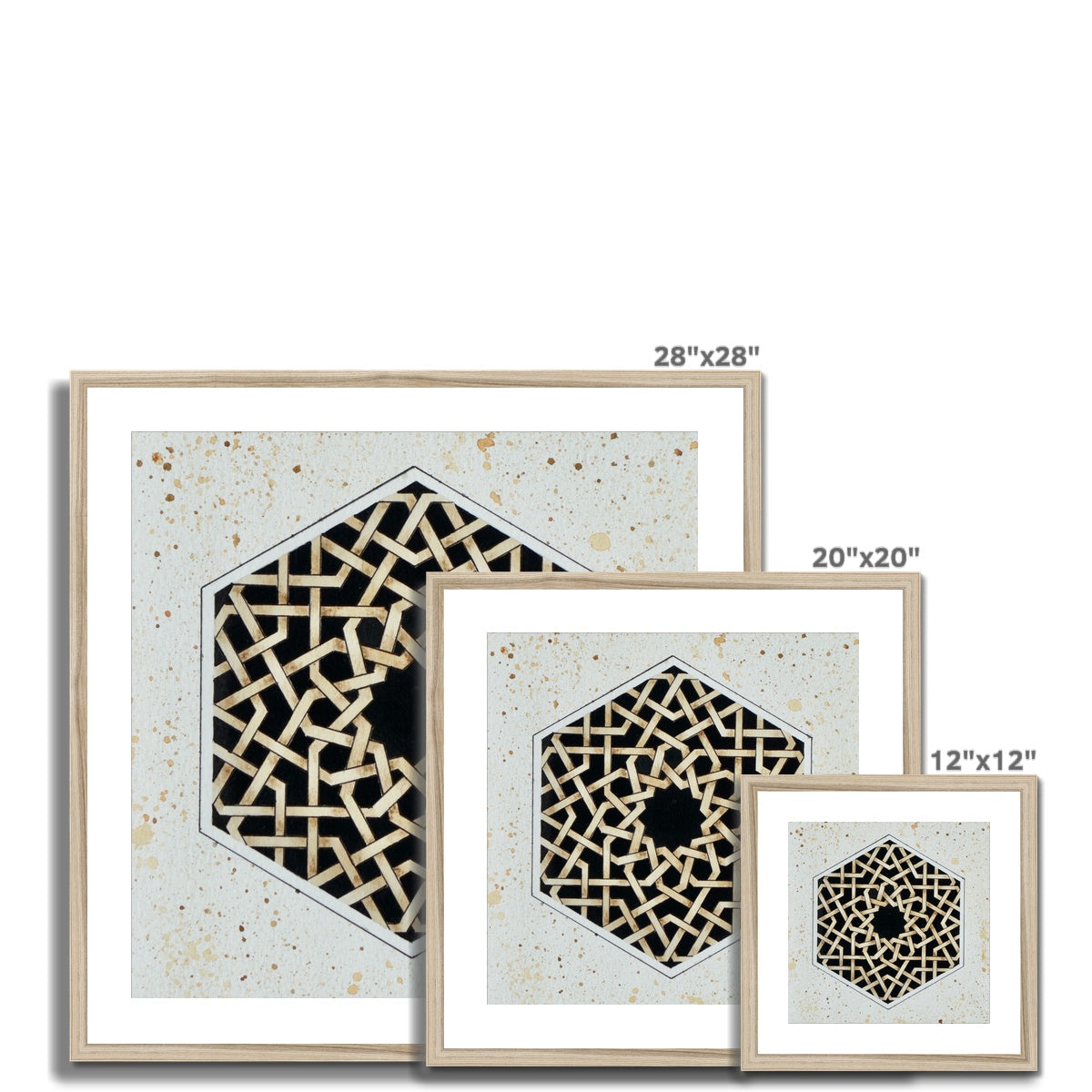 Black Hexagon Framed Print | Marido Coulon