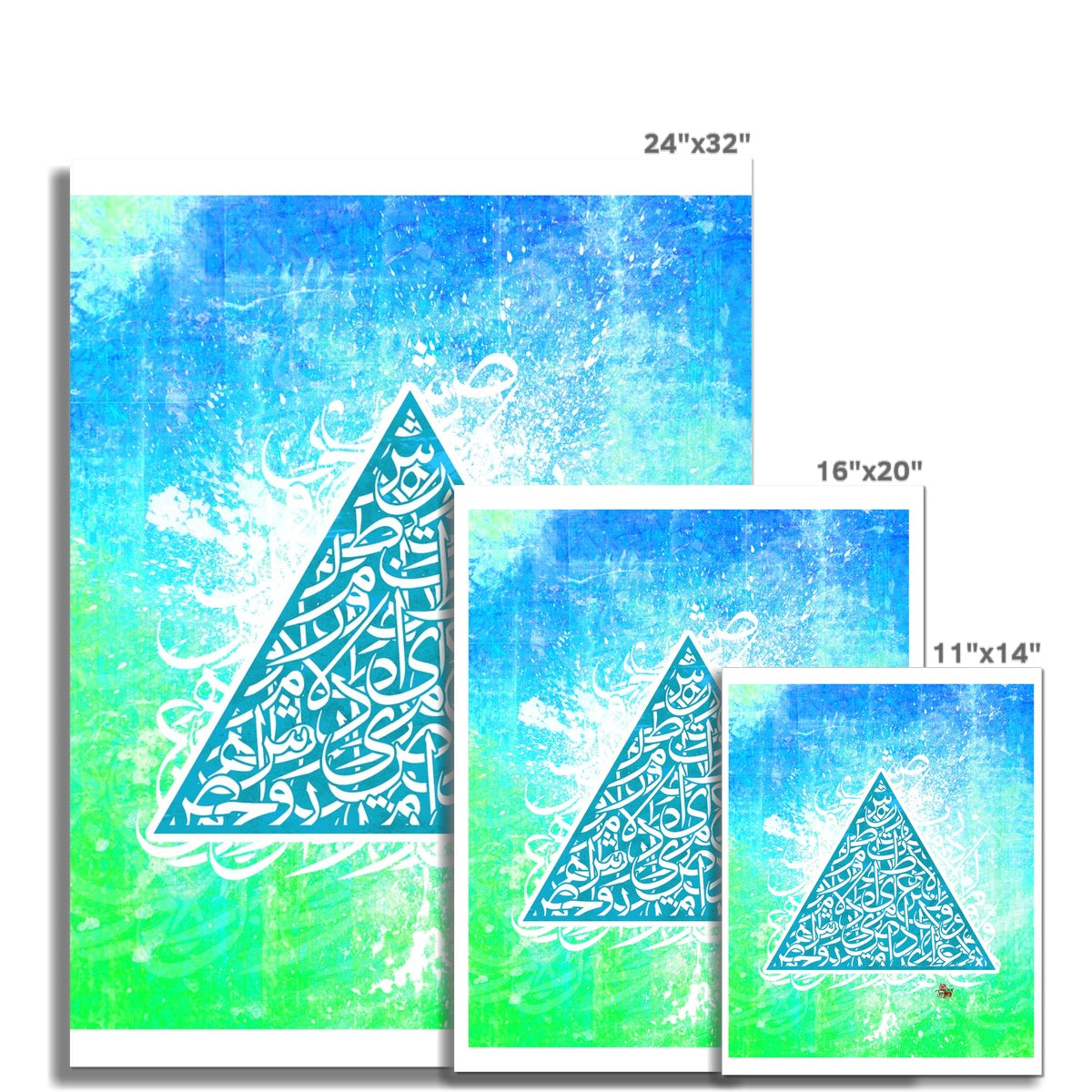 Calligraffiti Triangle Art Print | Teakster