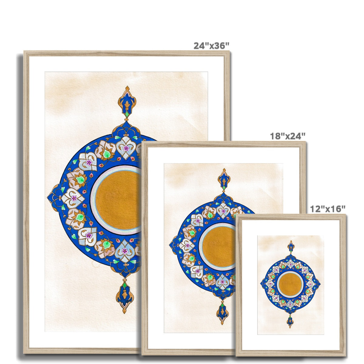 Ultramarine Shamsa Framed Print | Emily Washington