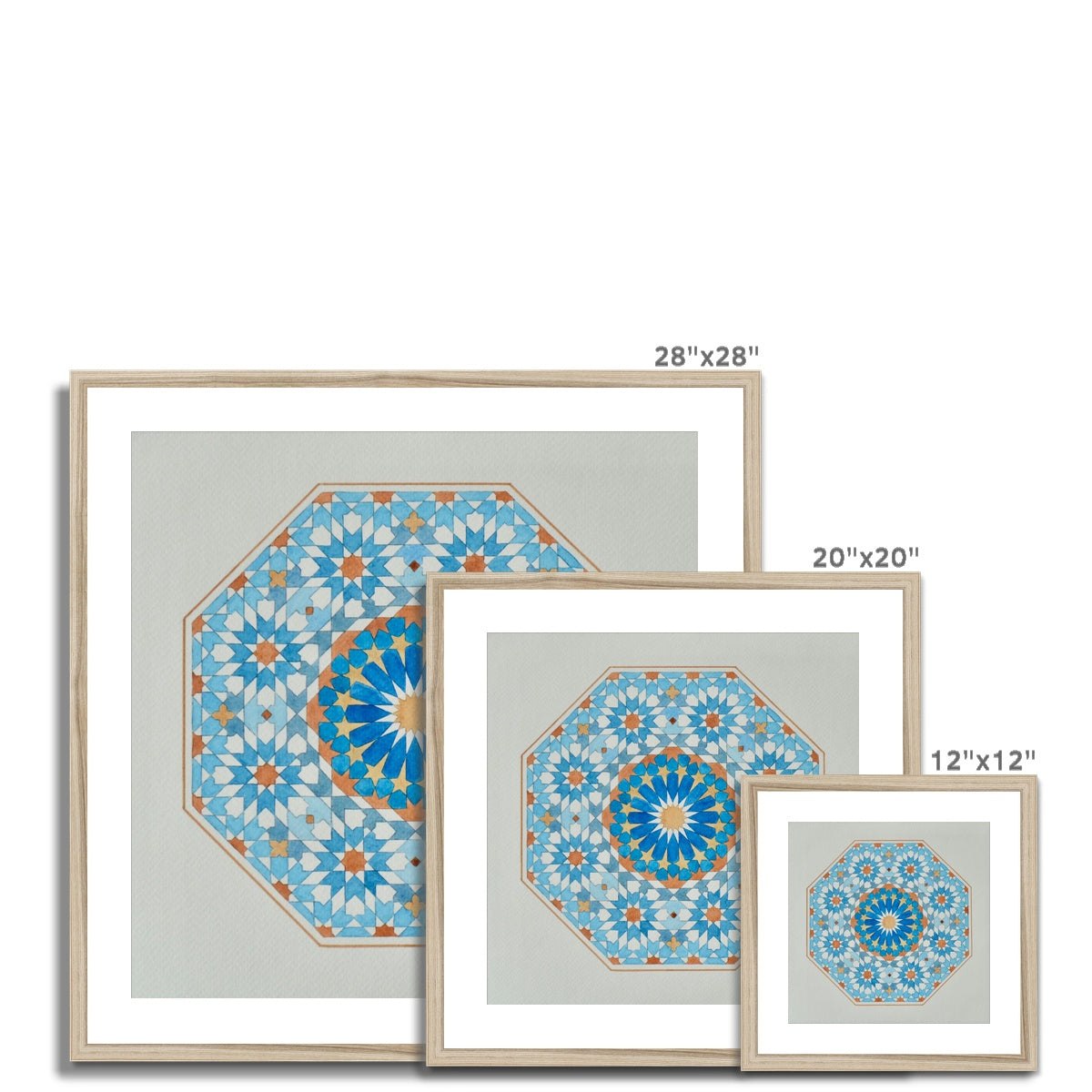 Blue Octagon Framed Print | Marido Coulon