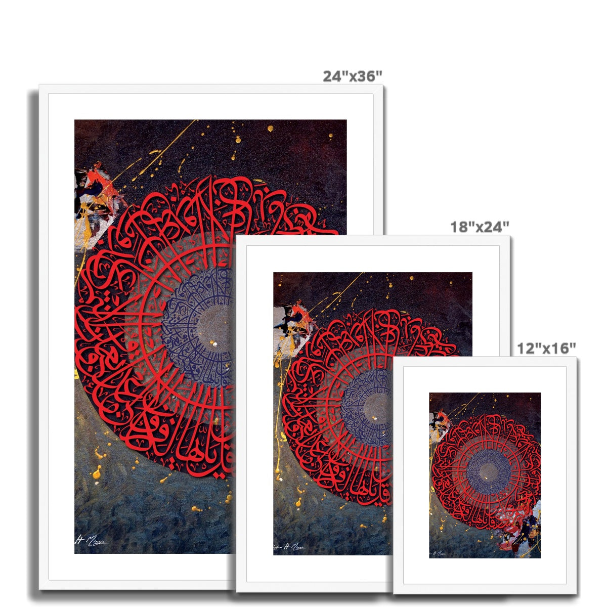 Calligraphy 17 Framed Print | Irfan Mirza