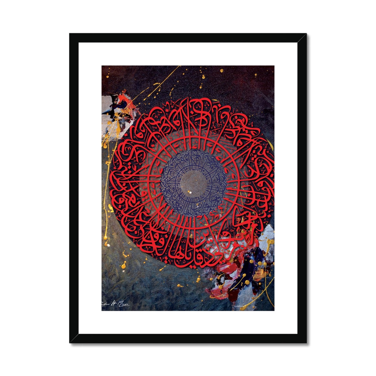 Calligraphy 17 Framed Print | Irfan Mirza