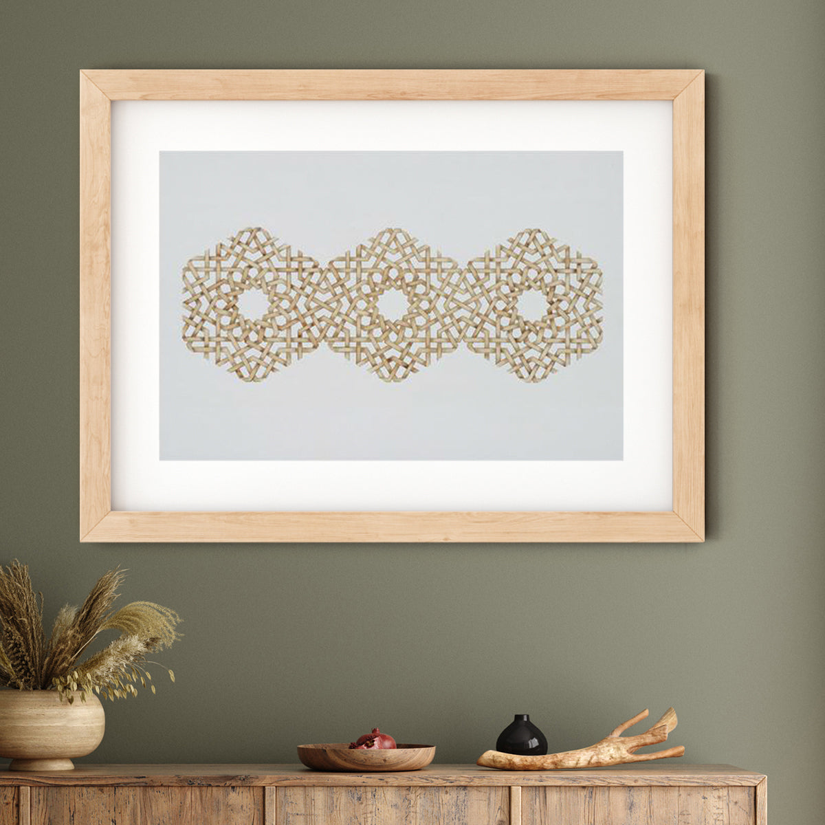 Trihexagon Framed Print | Marido Coulon