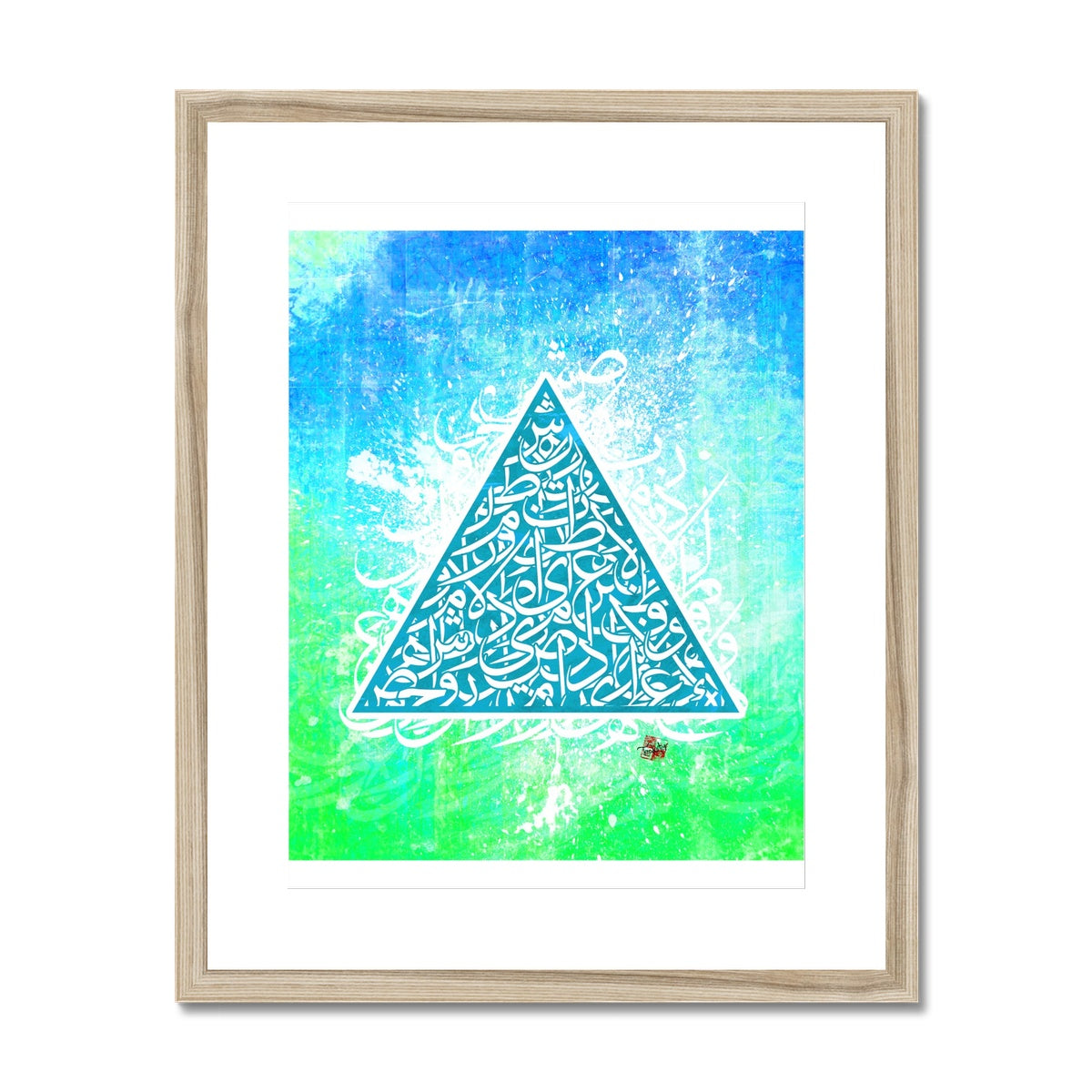 Calligraffiti Triangle Framed Print | Teakster
