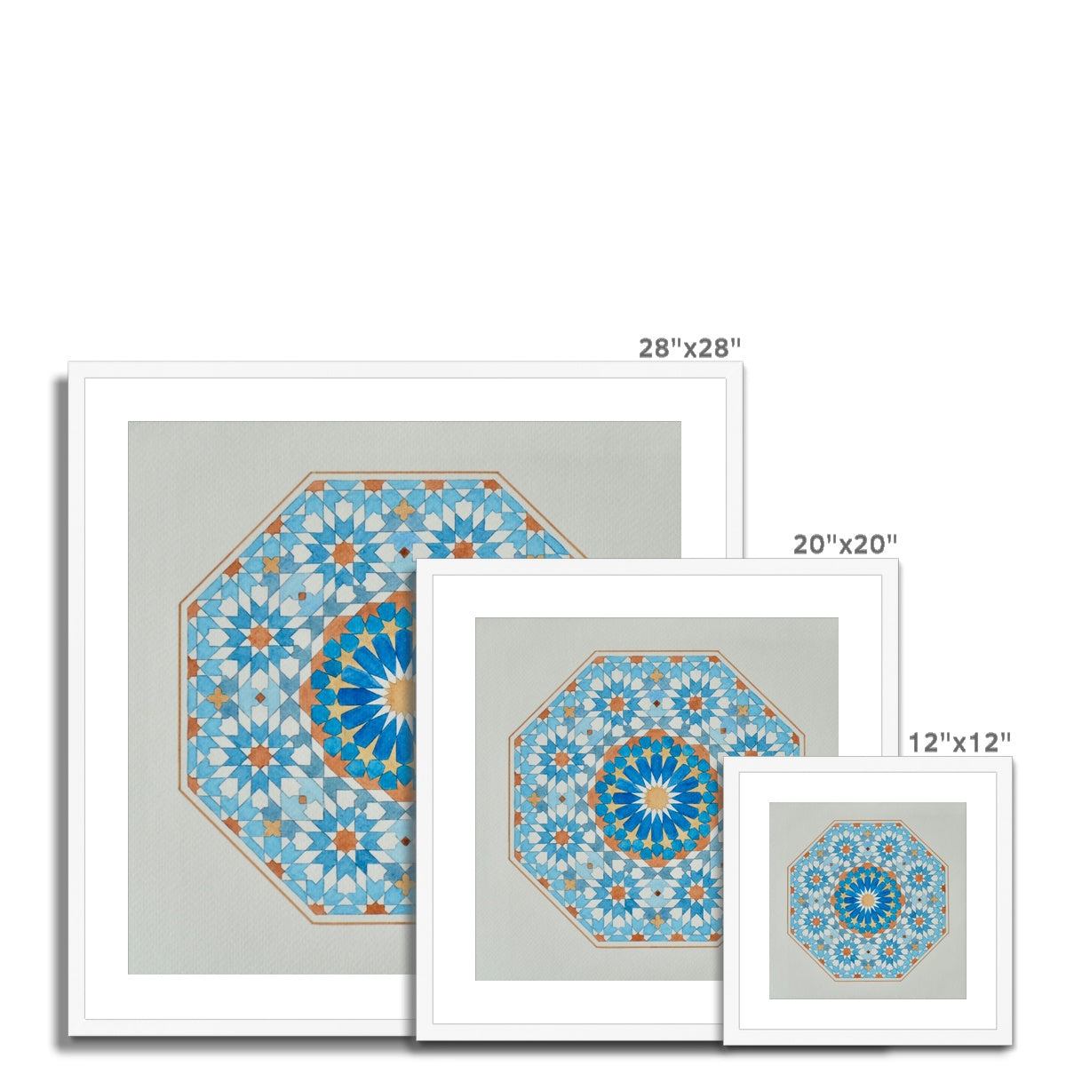 Blue Octagon Framed Print | Marido Coulon