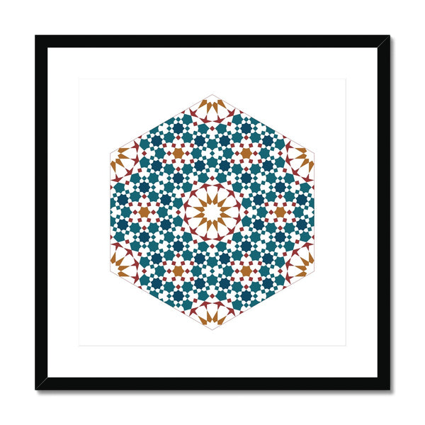 Hexagonal Fractal Framed Print | Islam Farid