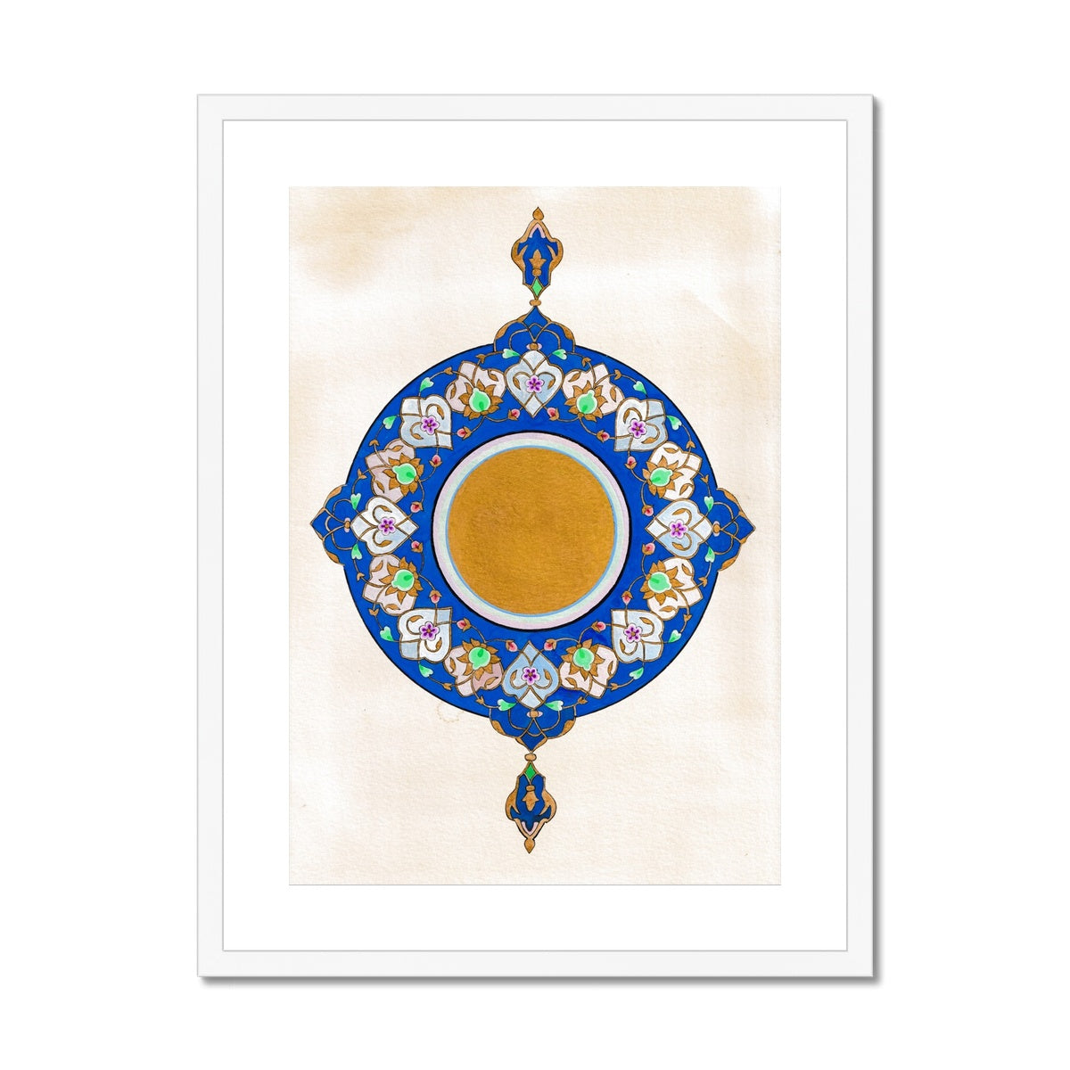 Ultramarine Shamsa Framed Print | Emily Washington