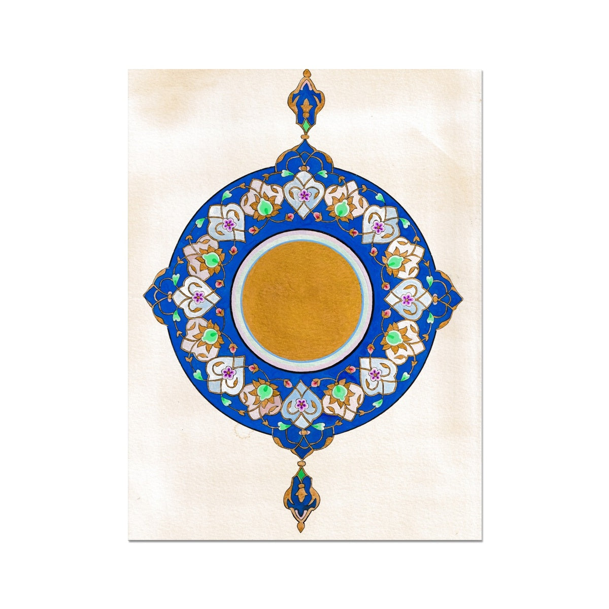 Ultramarine Shamsa Art Print | Emily Washington