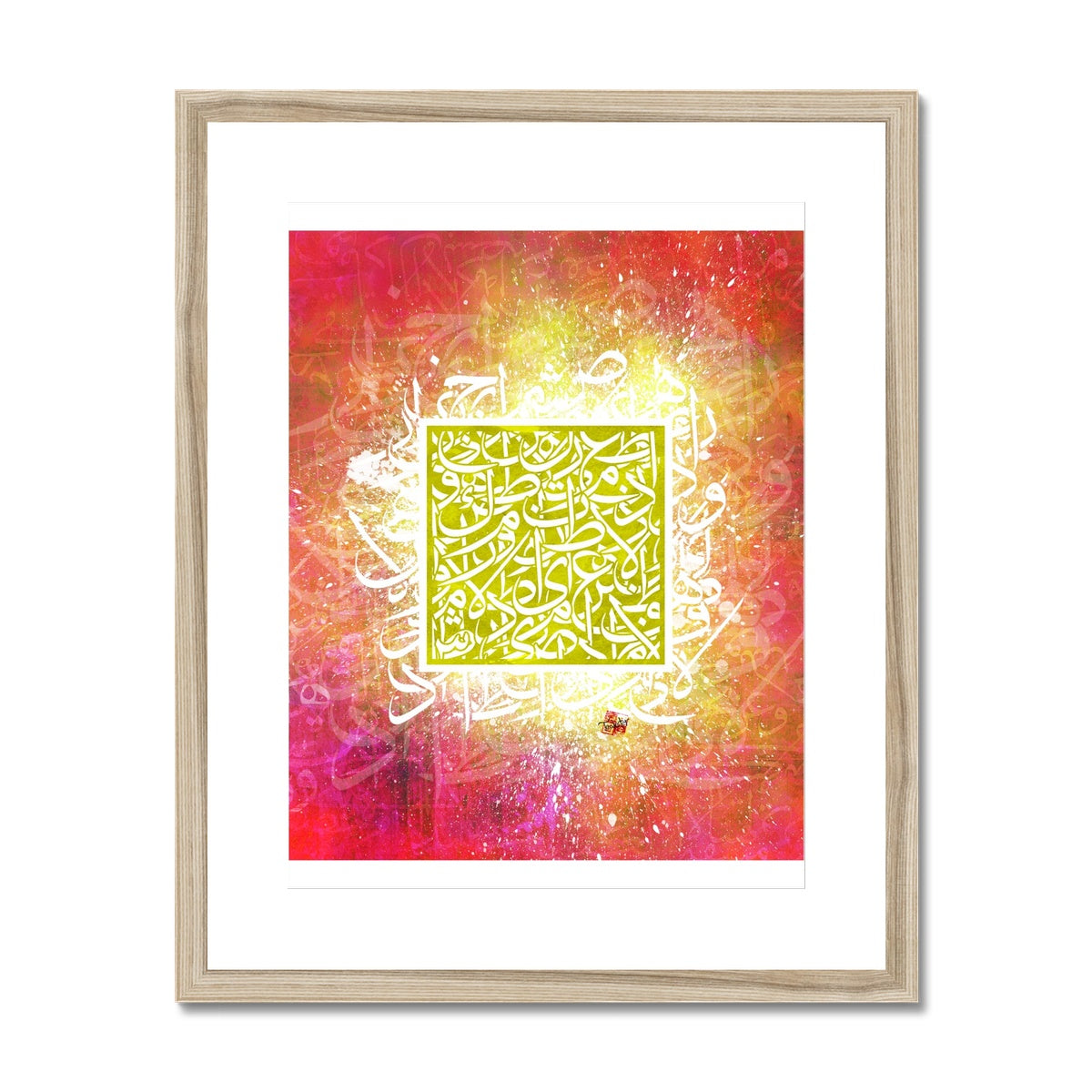 Calligraffiti Square Framed Print | Teakster