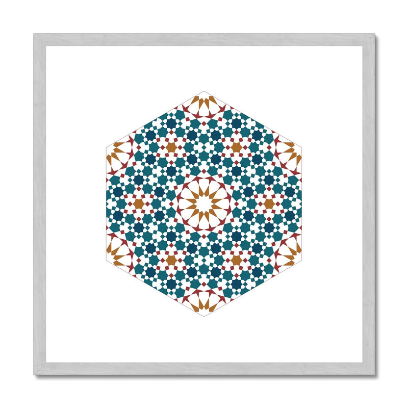 Hexagonal Fractal | Islam Farid Antique Framed & Mounted Print