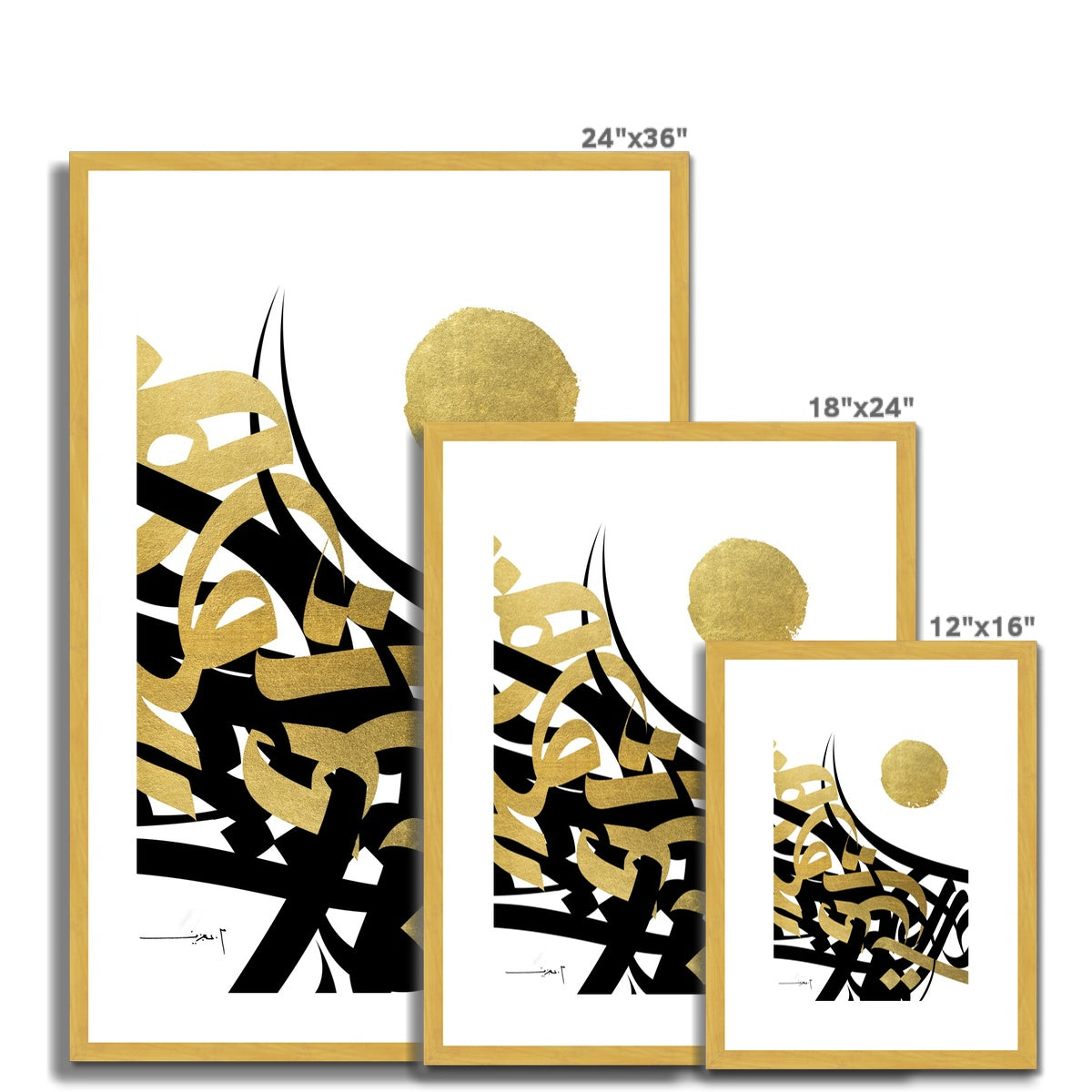 Black and Gold | Moh'd Abdel Aziz Antique Framed & Mounted Print