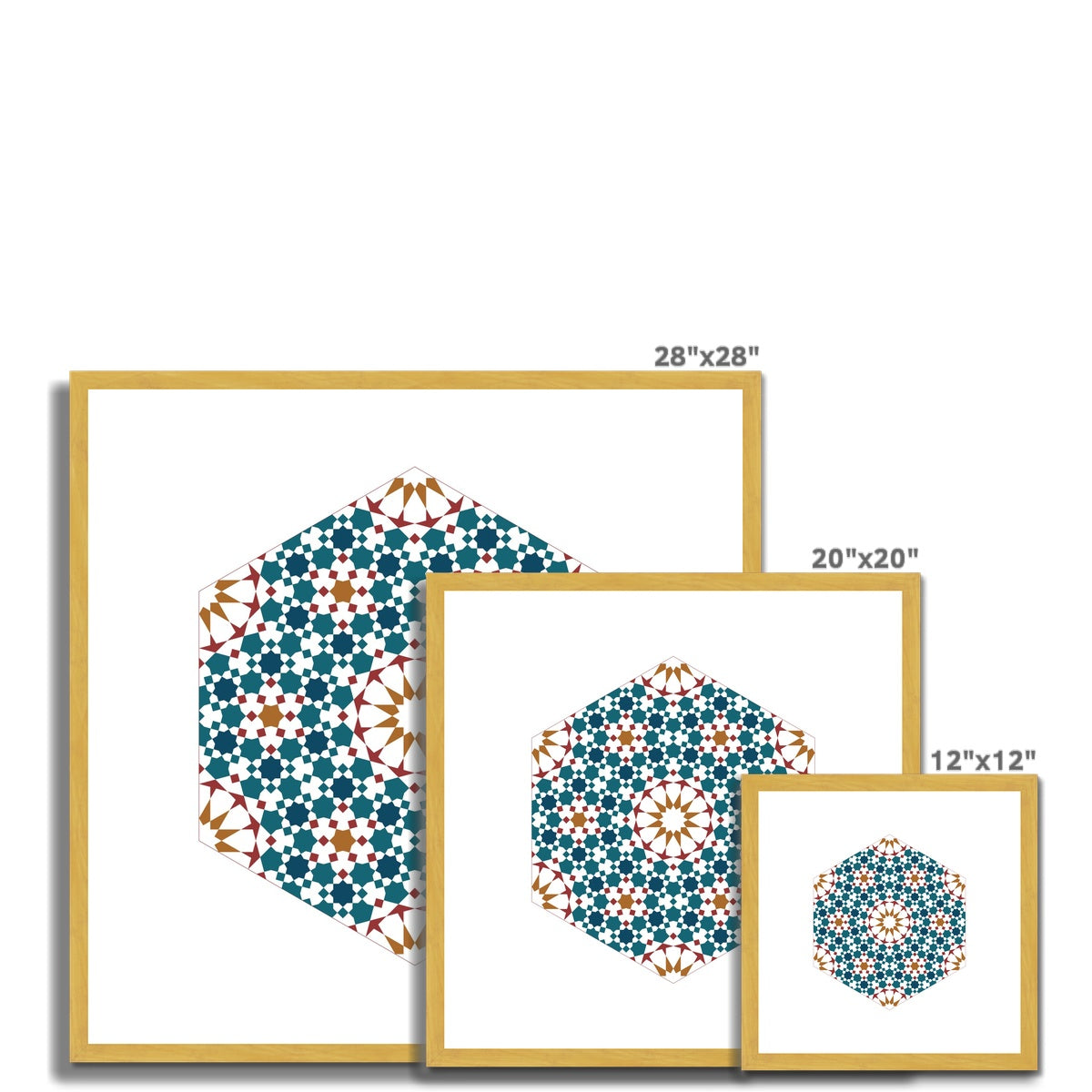 Hexagonal Fractal | Islam Farid Antique Framed & Mounted Print