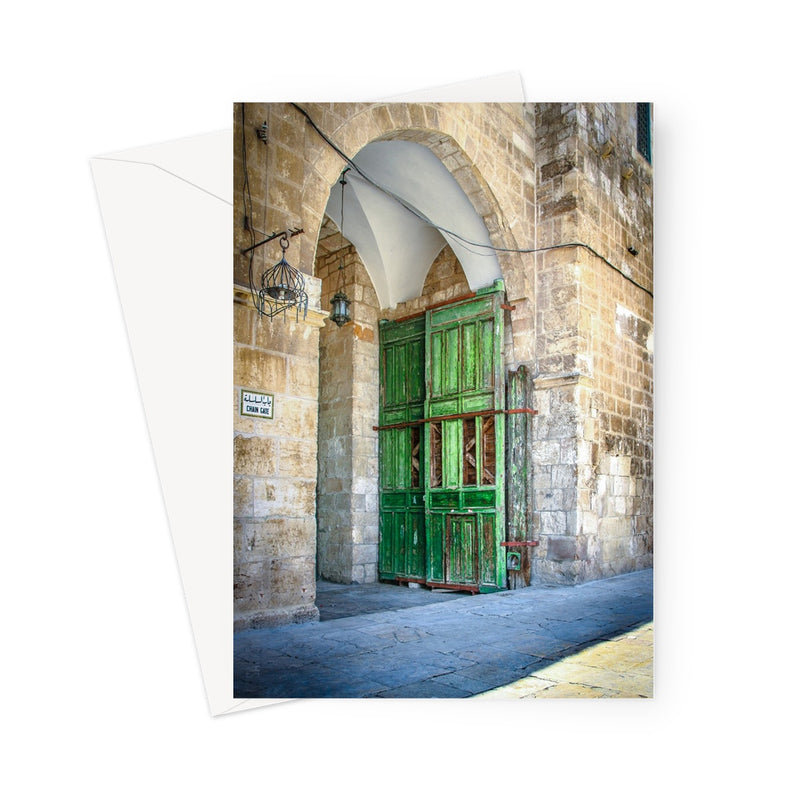 Door in Jerusalem, Palestine | Sara Russell Greeting Card