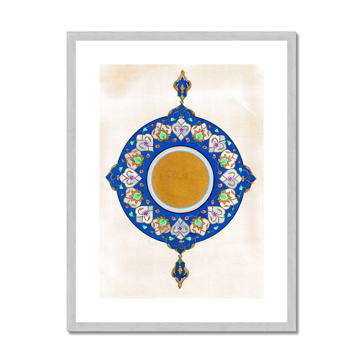 Ultramarine Shamsa | Emily Washington Antique Framed & Mounted Print
