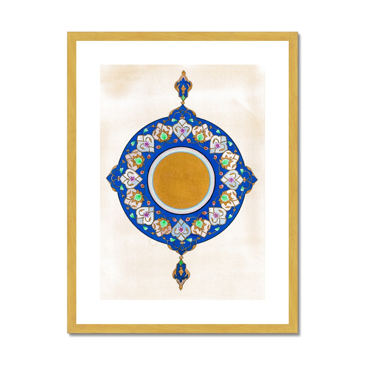 Ultramarine Shamsa | Emily Washington Antique Framed & Mounted Print