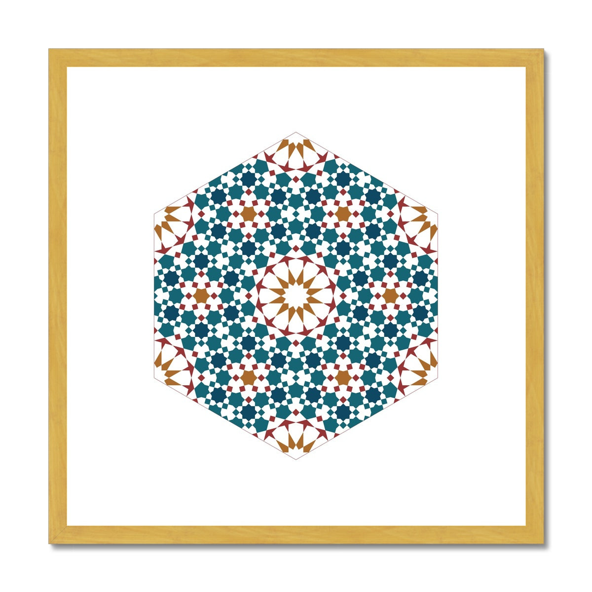 Hexagonal Fractal | Islam Farid Antique Framed & Mounted Print