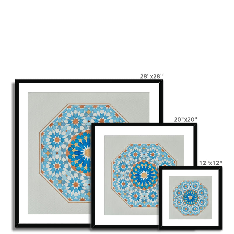 Blue Octagon Framed Print | Marido Coulon