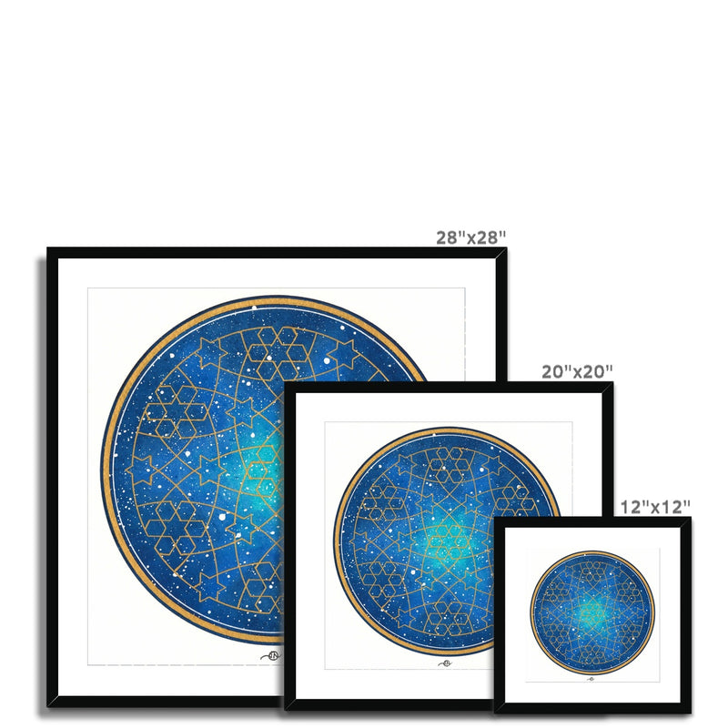 Geometry and the Night Sky Framed Print| Lieve Oudejans