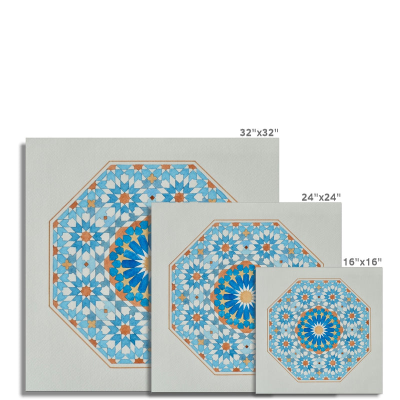 Blue Octagon Art Print | Marido Coulon