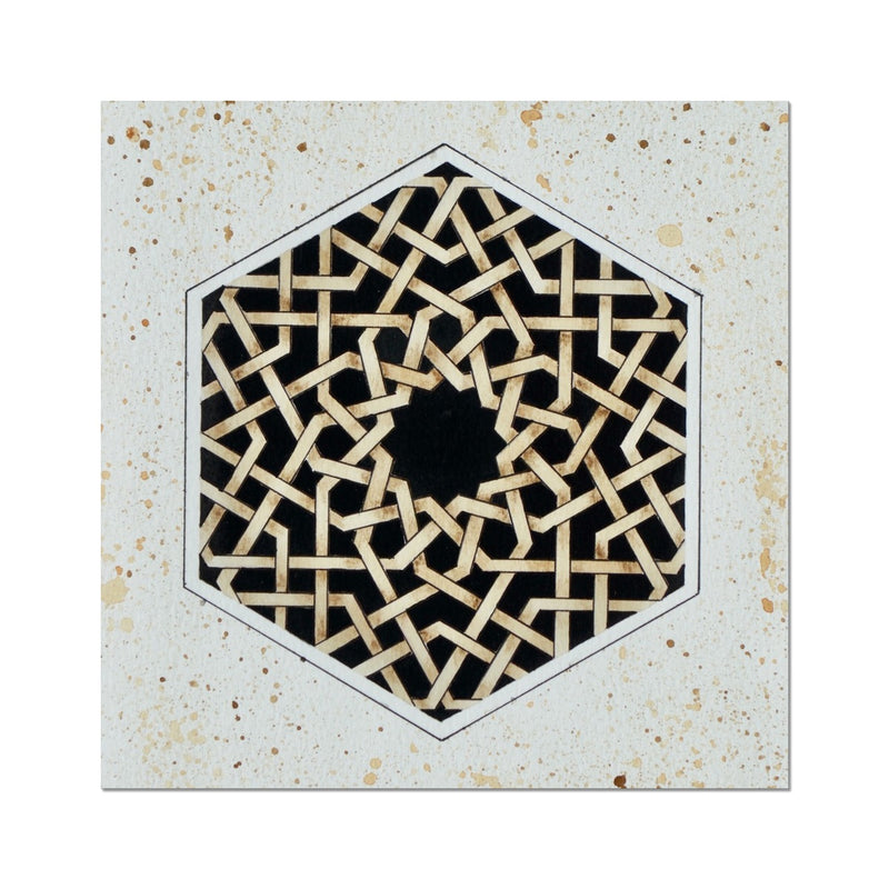 Black Hexagon Art Print | Marido Coulon