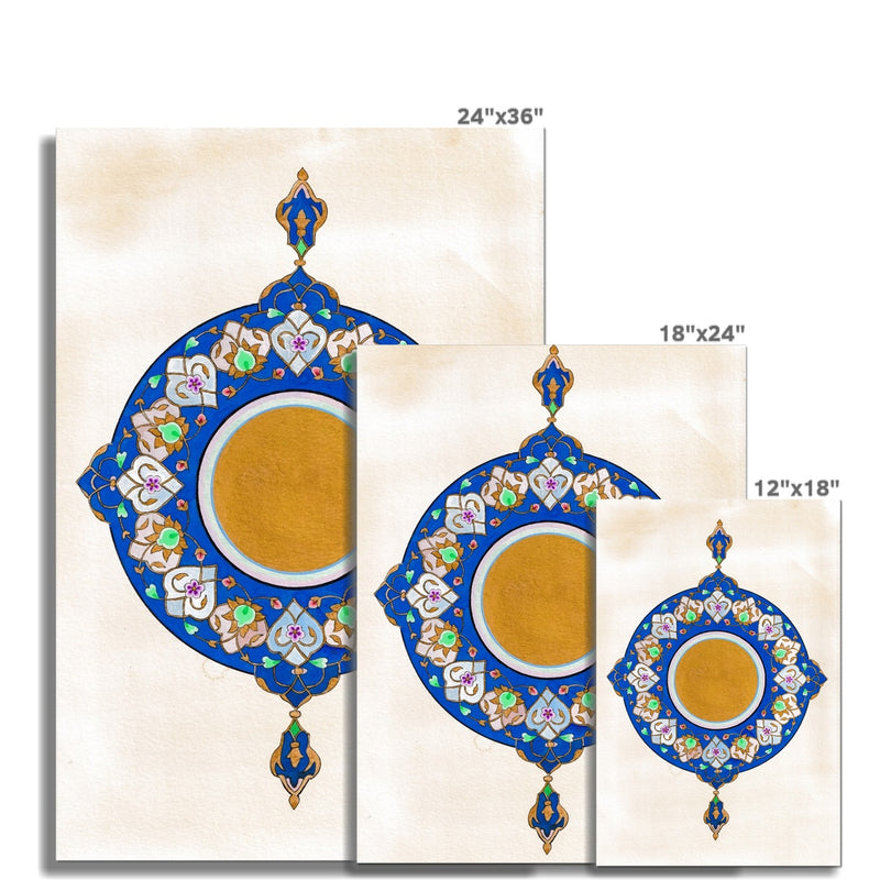 Ultramarine Shamsa Art Print | Emily Washington