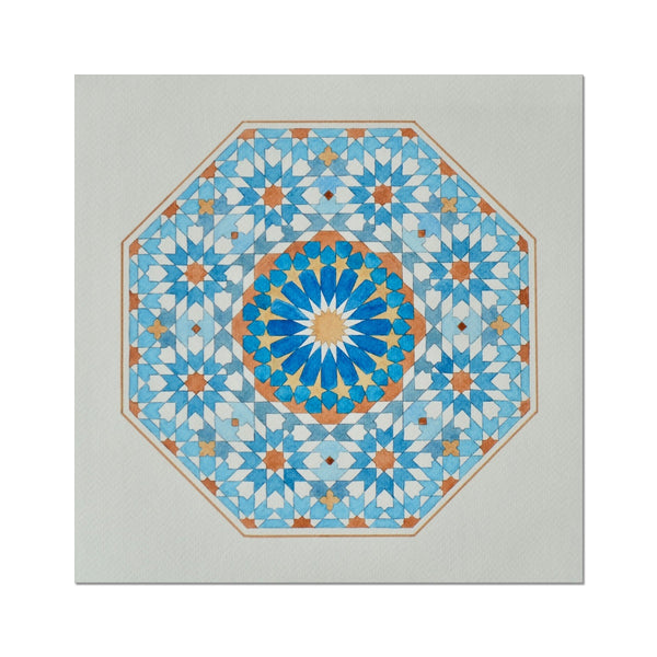 Blue Octagon Art Print | Marido Coulon