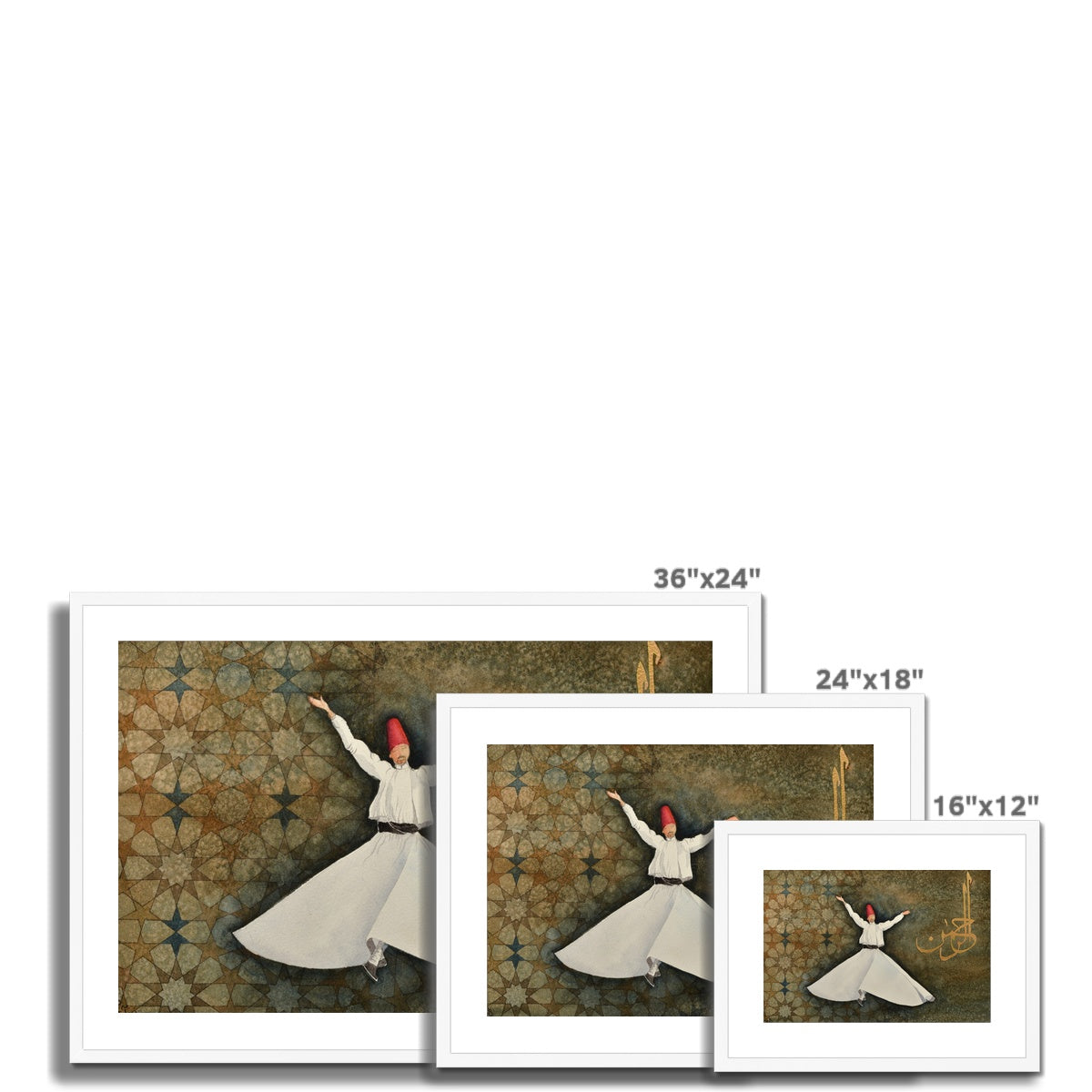 Dervish Geometry Framed Print | Fatimah Agha