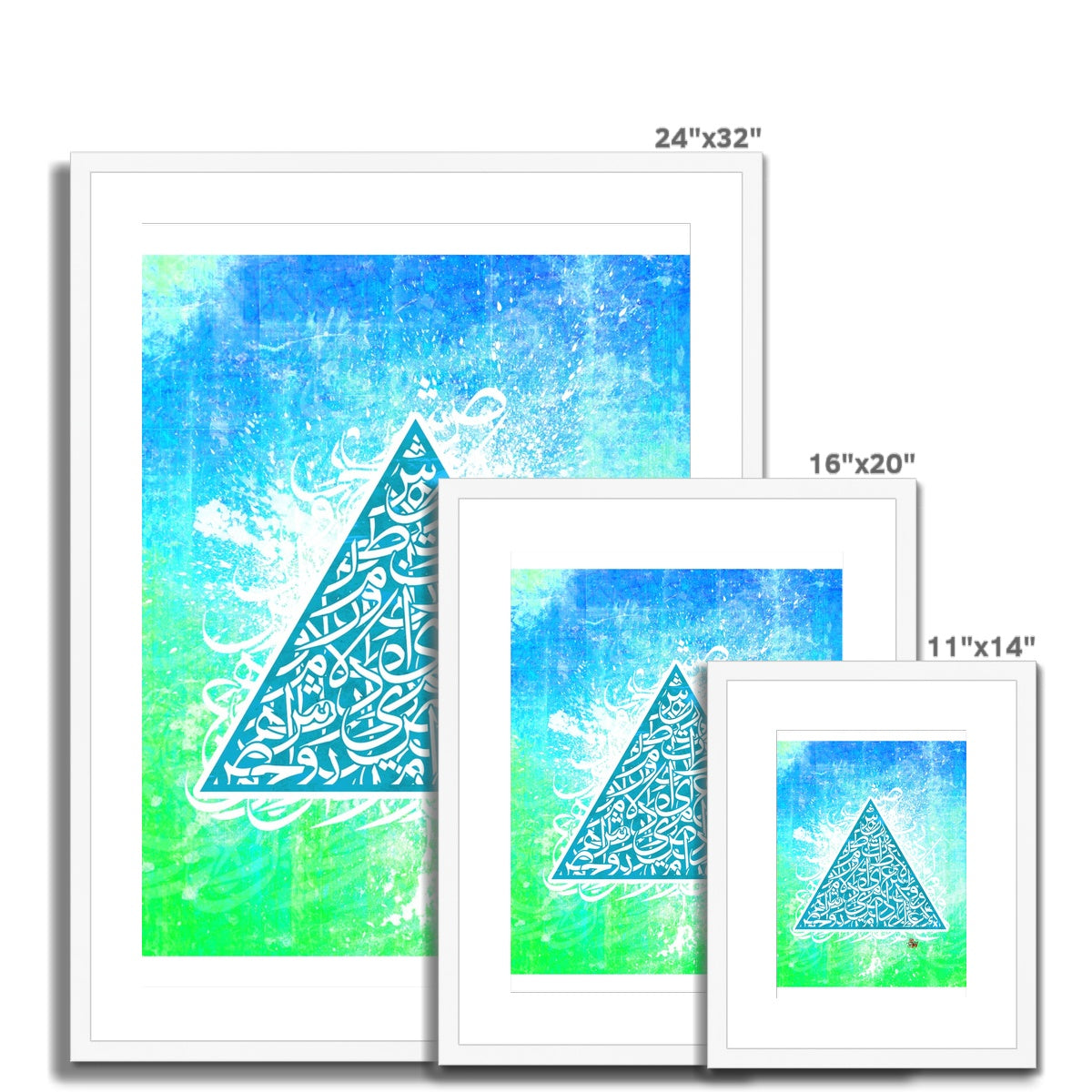 Calligraffiti Triangle Framed Print | Teakster