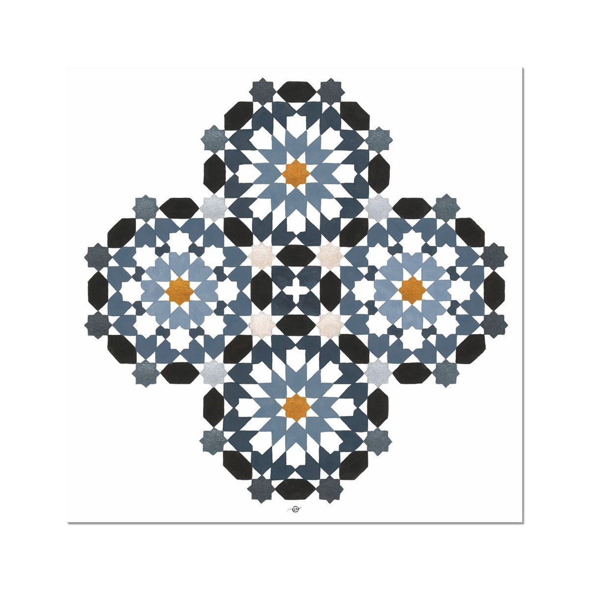 Morrocan Rosettes Art Print | Lieve Oudejans