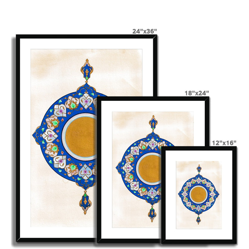 Ultramarine Shamsa Framed Print | Emily Washington