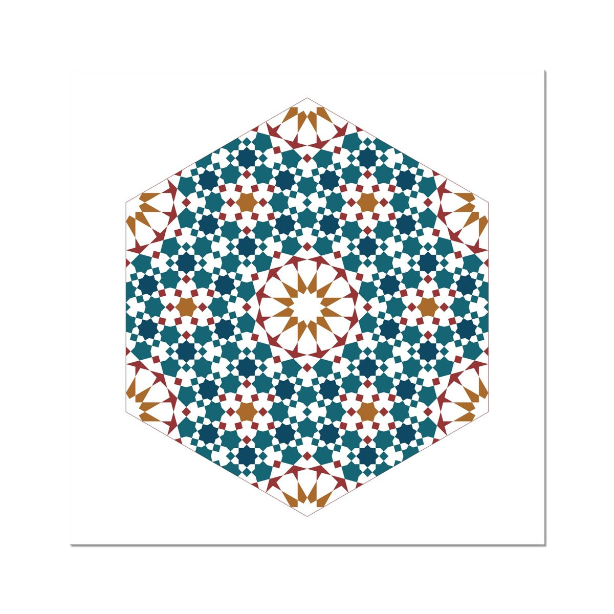 Hexagonal Fractal Art Print | Islam Farid