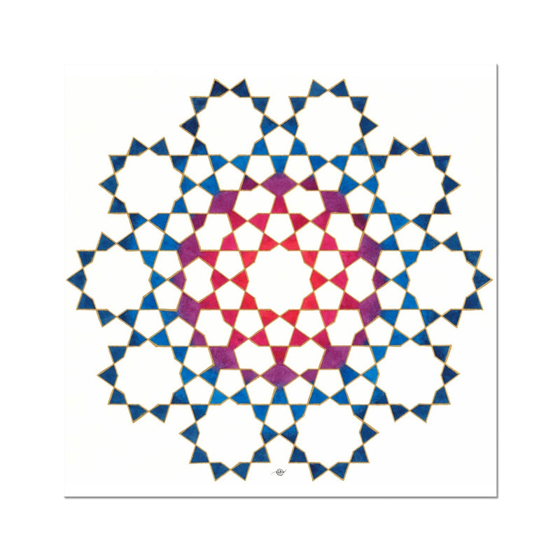 Tenfold from Blue to Red Art Print | Lieve Oudejans